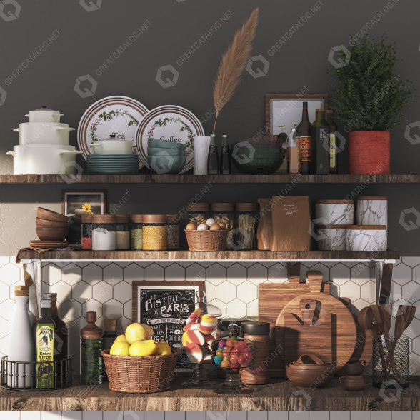 Декор Kitchen Accessories 3D модель