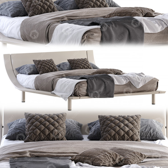 Bett Mondo Collection Aqua 2 3D-Modell