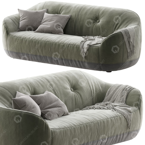 Sofa Natuzzi Furrow model 3D