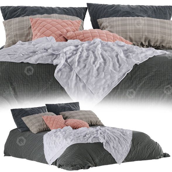 Ліжко Linen 01 3D модель
