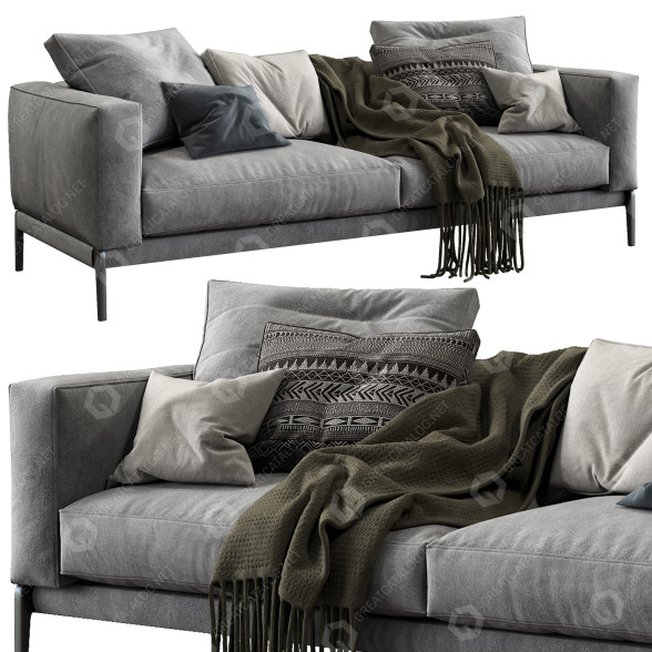 Диван Flexform Romeo Gray 3D модель