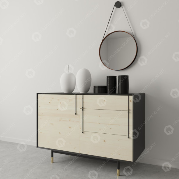 Aparador y decoración BDDW Lake Armoire Modelo 3D