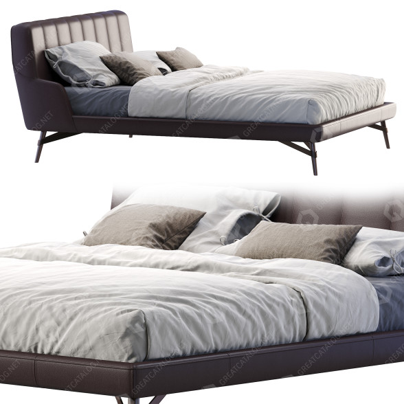 Bed Natuzzi Svevo 3D model