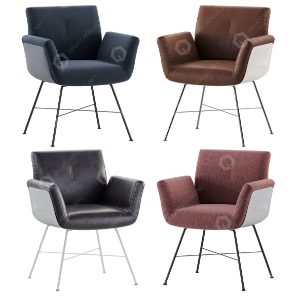Sessel COR Sitzmöbel Alvo Variant 3 3D-Modell
