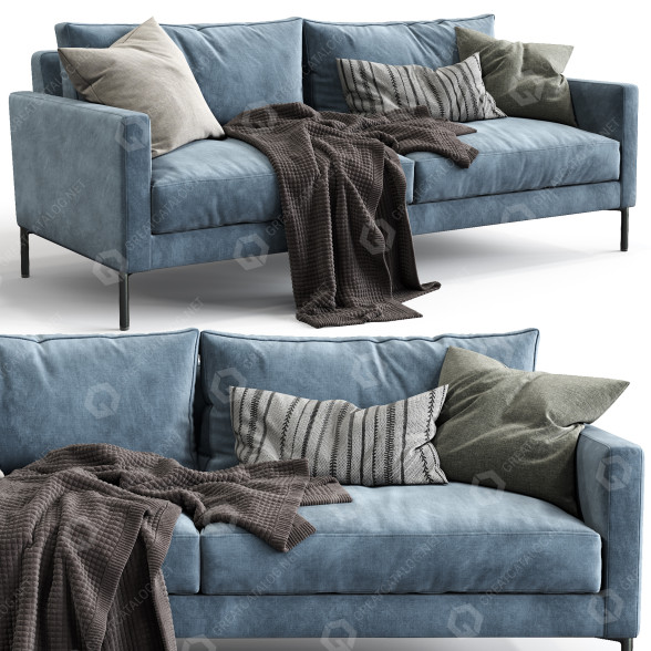 Sofa Interface Luca Blue 3D-Modell