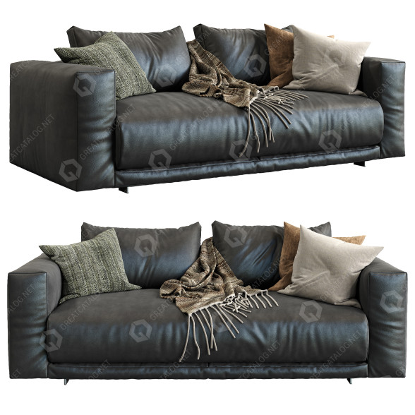 Sofá COR Sitzmöbel Moss Leather Modelo 3D