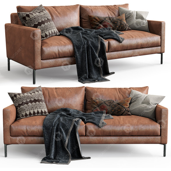 Диван Interface Luca Leather 3D модель
