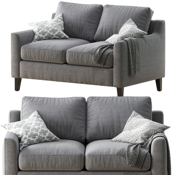Sofa Pottery Barn Beverly Upholstered Gray