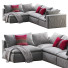 Canapé Andrew Martin Truman Junior Grey Linen Corner - Paramatma