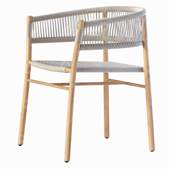 Стілець Ethimo Dining Ethimo Kilt Teak and Rope 3D модель