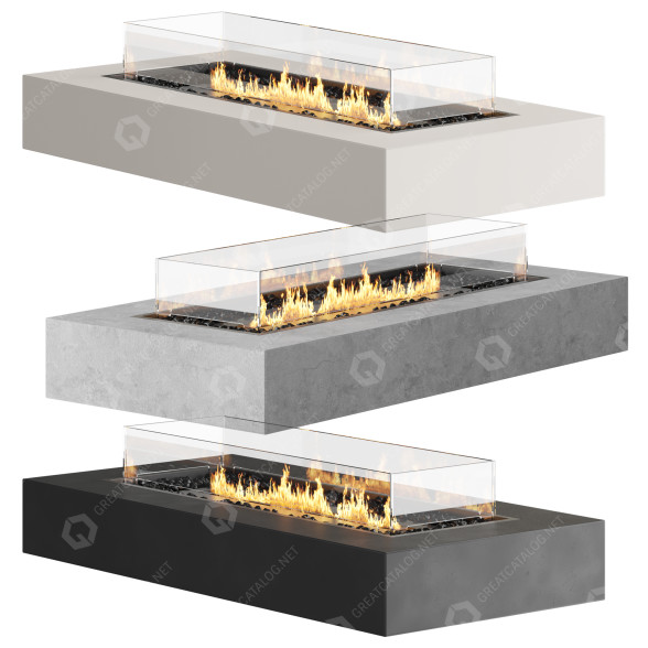 Біокамін EcoSmart Fire Wharf 65 3D модель