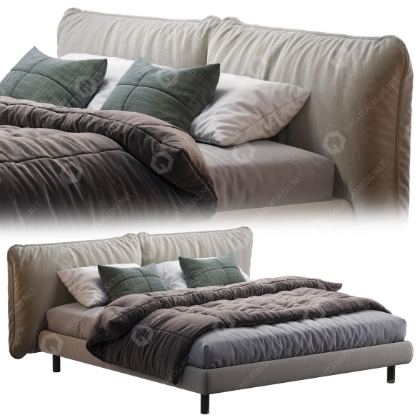 Cama Meridiani Oliver Modelo 3D