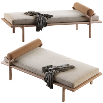 Chaise Longue  Vonnegut Kraft Walnut Crescent by Vonnegut Kraft Modèle 3D