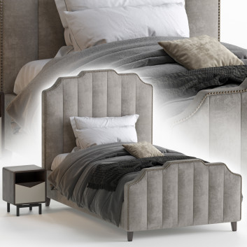 Bed and Bedside Table Eden