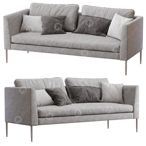 Sofá COR Sitzmöbel Pilotis Gray Modelo 3D