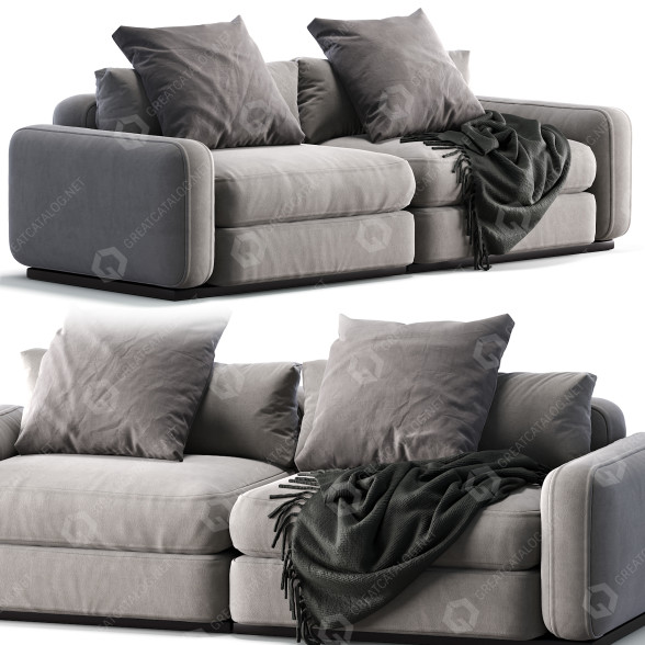 Sofa Flexform Beauty Gray 3D-Modell