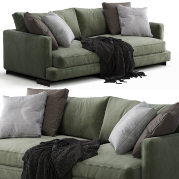 Диван Flexform Long-Island Green 3D модель