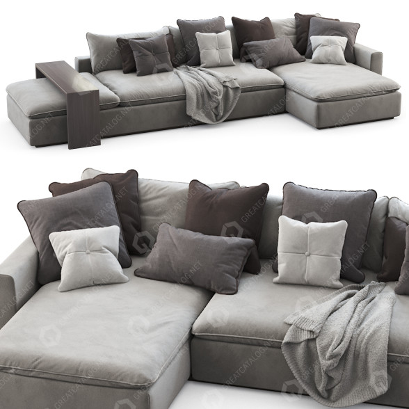 Диван Indera Weeknd Gray 3D модель