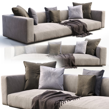 Диван Flexform Grandemare Beige 3D модель