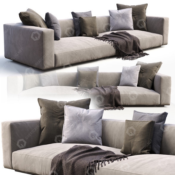 Диван Flexform Grandemare Beige 3D модель
