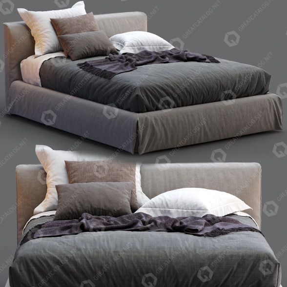 Bett Meridiani Law 3D-Modell