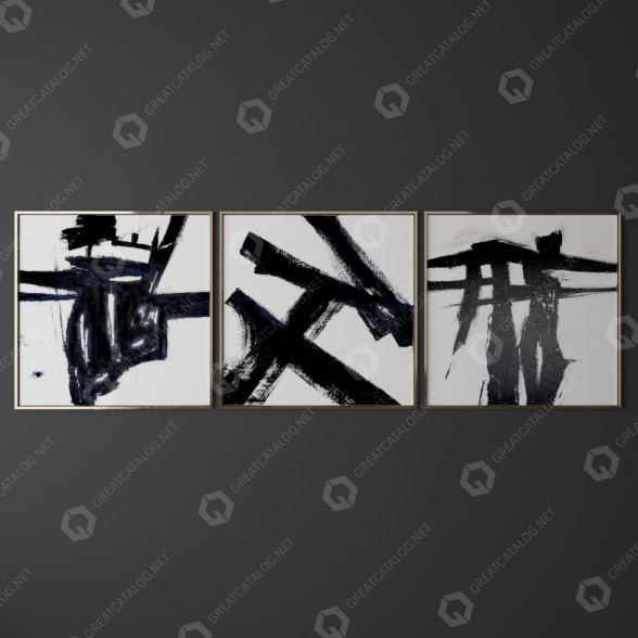 Картини Set of Contemporary Art 9 3D модель