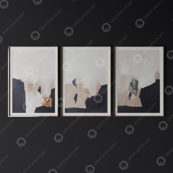 Картини Set of Contemporary Art 18 3D модель