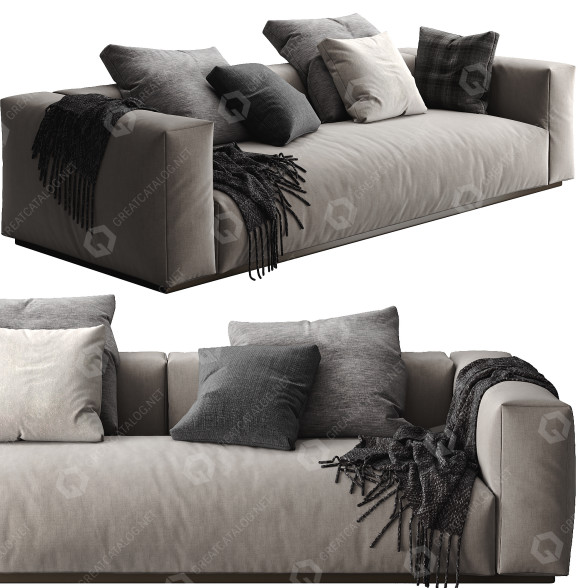 Диван Flexform Lario Beige 3D модель