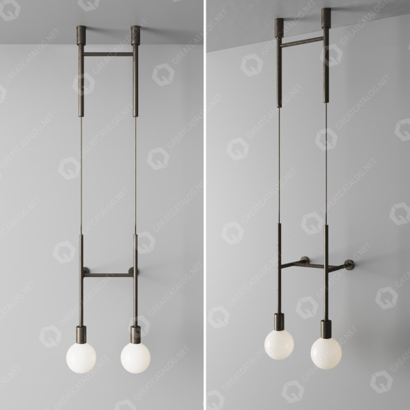 Wall Sconce Volker Haug Studio Double Wall Step 3D model