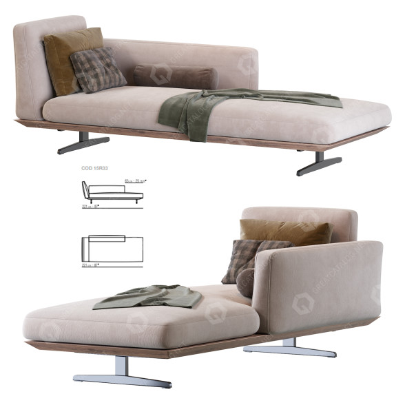 Canapé Flexform Evergreen modèle 3D