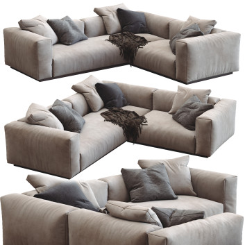 Canapé Flexform Lario Beige Modèle 3D