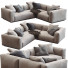 Canapé Flexform Lario Beige - Navasard