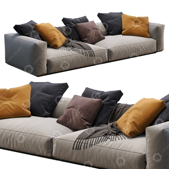 Диван Flexform Grandemare Beige 3D модель