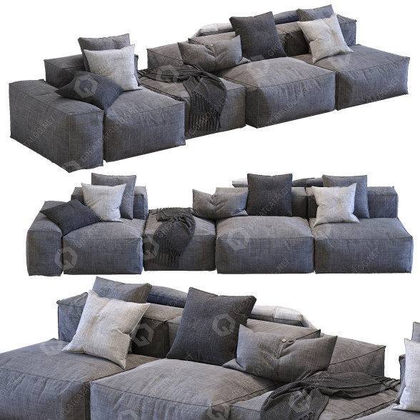Sofa Bonaldo Sectional Peanut B 3D-Modell