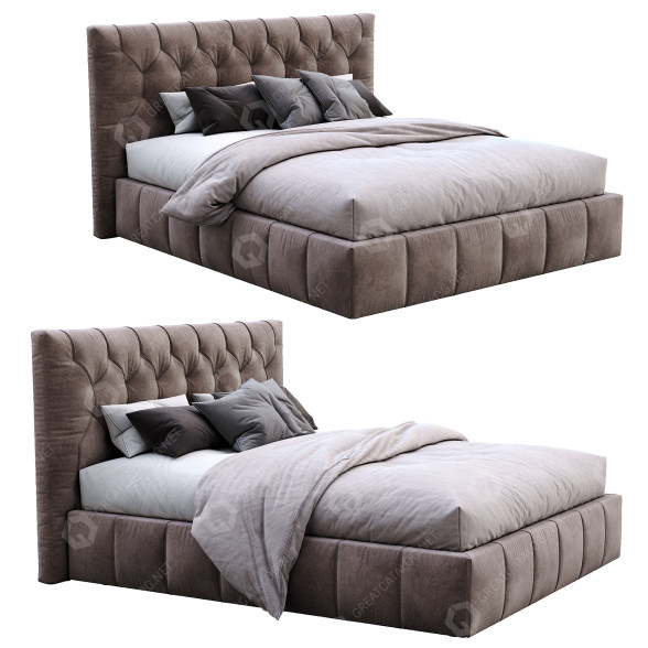 Bed Felis Hamilton Beige 3D model