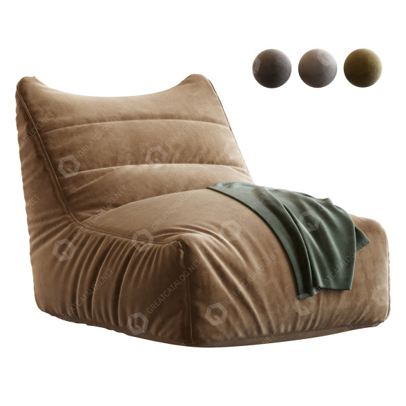 Tasche Stuhl West Elm Levi Bean Bag 3D-Modell