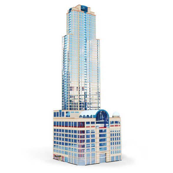 Будівля Huron Condominium 3D модель