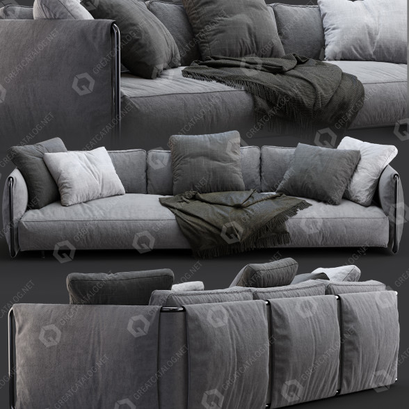 Sofa Flexform Edmond Gray 3D-Modell
