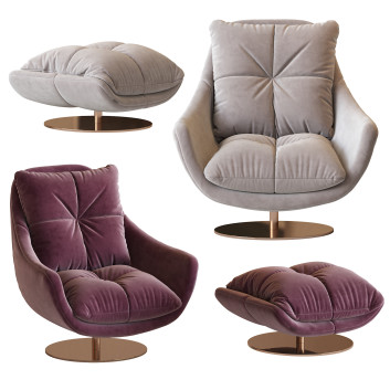Кресло и пуф Laskasas Sophia Swivel