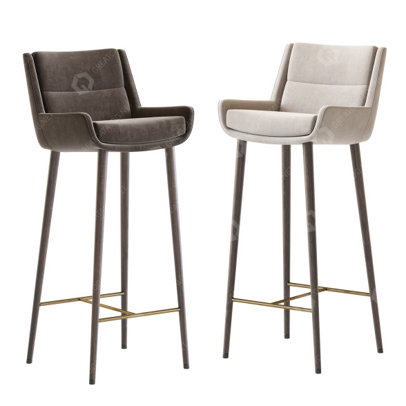 Barhocker Herman Miller Hush Naughtone 3D-Modell