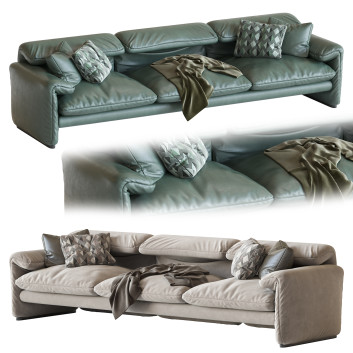 Sofa Cassina Maralunga Model 3D