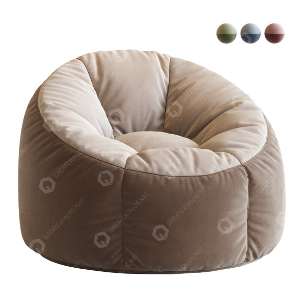 Bag Chair West Elm Bean Bag 3d model for download ⚡ free and paid