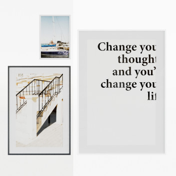 Картини Stairs Sea Text