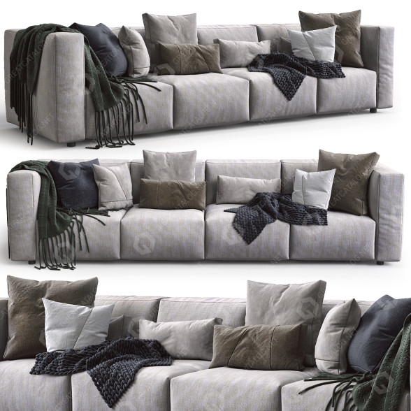 Sofa Prostoria Match Gray 3D model