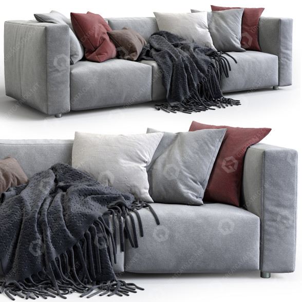 Sofa Prostoria Match Gray 3D-Modell