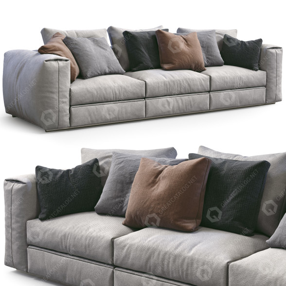 Диван Flexform Asolo Gray 3D модель
