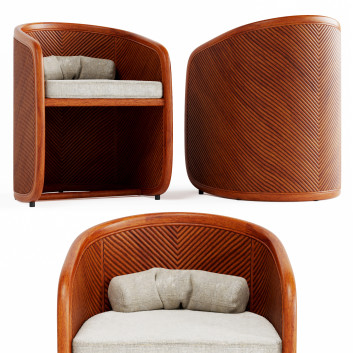 Fauteuil  Amato Rattan Modèle 3D