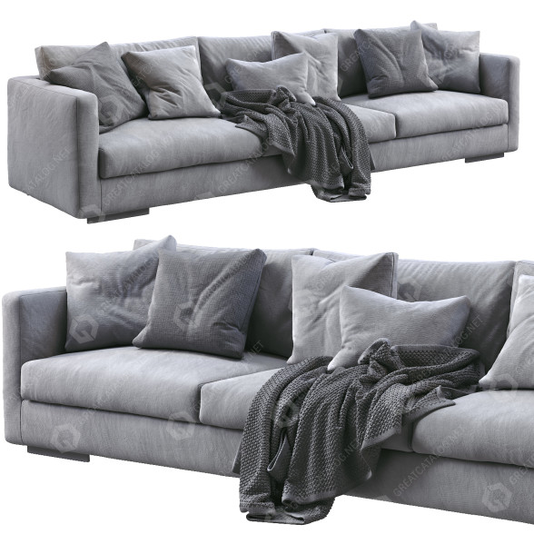 Sofa Flexform Magnum Gray 3D-Modell