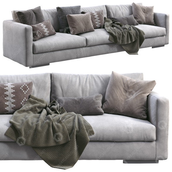 Sofa Flexform Magnum Leather 3D-Modell