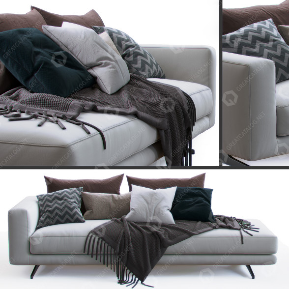 Кушетка Flexform Campiello White 3D модель